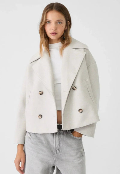 Damen Wickeljacke mit überschlagenem Verschluss