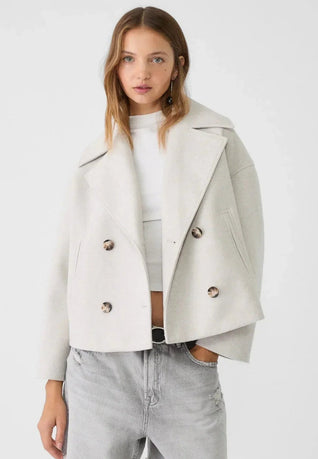 Damen Wickeljacke mit überschlagenem Verschluss