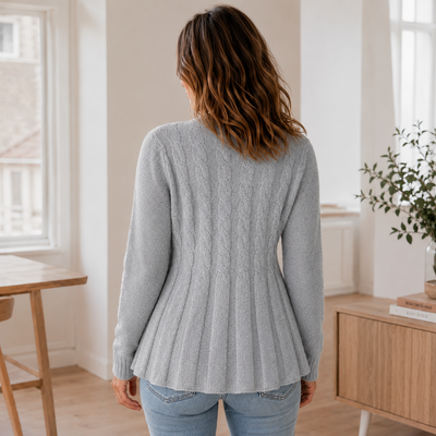 Strickjacke Mila – Cardigan mit Schößchen