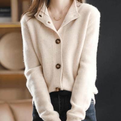 Damen warme Strickjacke leicht und weich