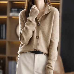Damen warme Strickjacke leicht und weich