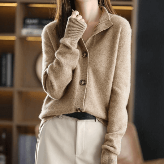 Damen warme Strickjacke leicht und weich