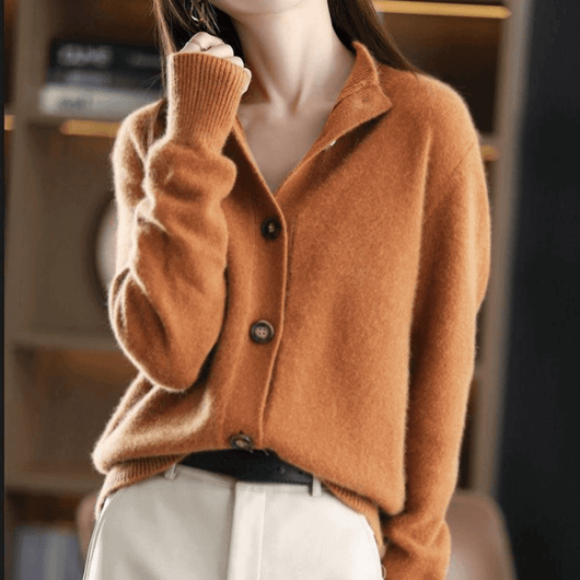Damen warme Strickjacke leicht und weich