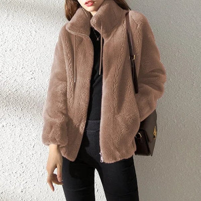 Damen Winterjacke mit Reißverschluss in lockerer Passform