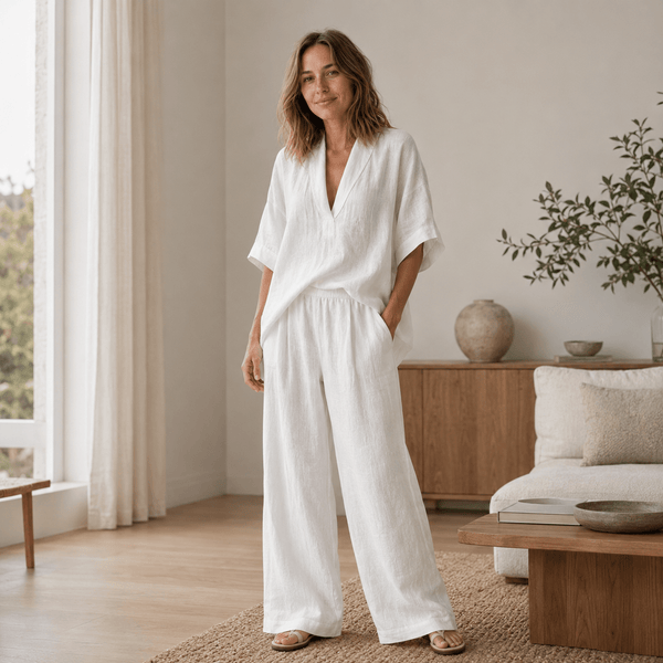 Loungewear-Set Lina – Bluse & weite Hose