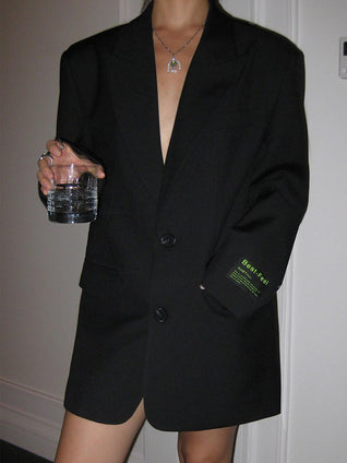 Damen Oversized-Blazer mit klassischem Reverskragen