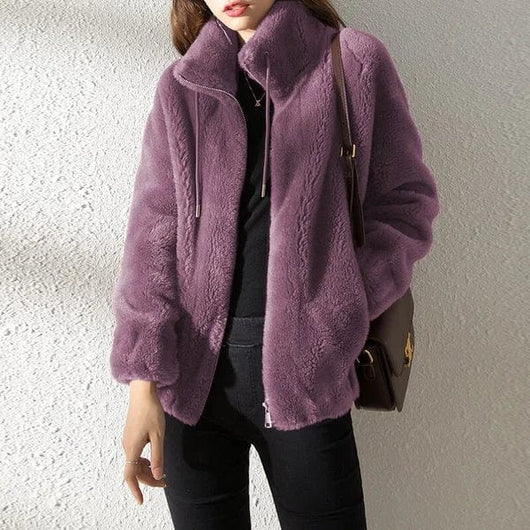 Damen Winterjacke mit Reißverschluss in lockerer Passform
