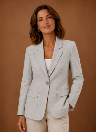 Damen Blazer mit Einknopf-Verschluss