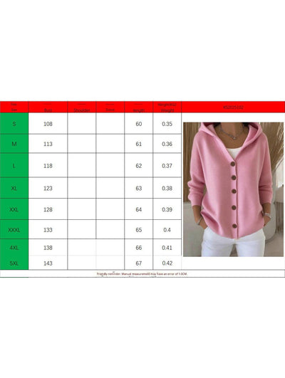 Damen Kapuzenpullover mit Knopfleiste