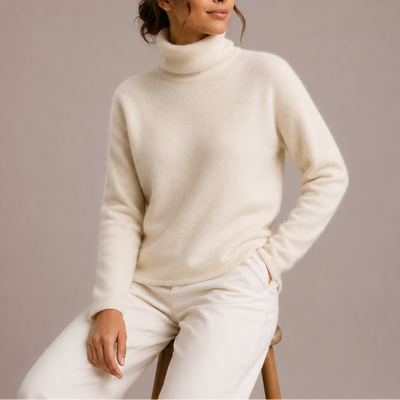 Damen Rollkragenpullover klassisch aus weichem Strick