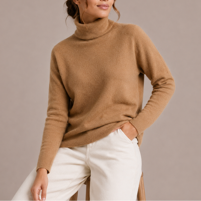 Damen Rollkragenpullover klassisch aus weichem Strick
