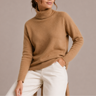 Damen Rollkragenpullover klassisch aus weichem Strick