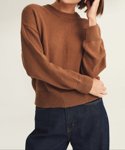 Damen Strickpullover mit Rundhalsausschnitt in lockerer Passform