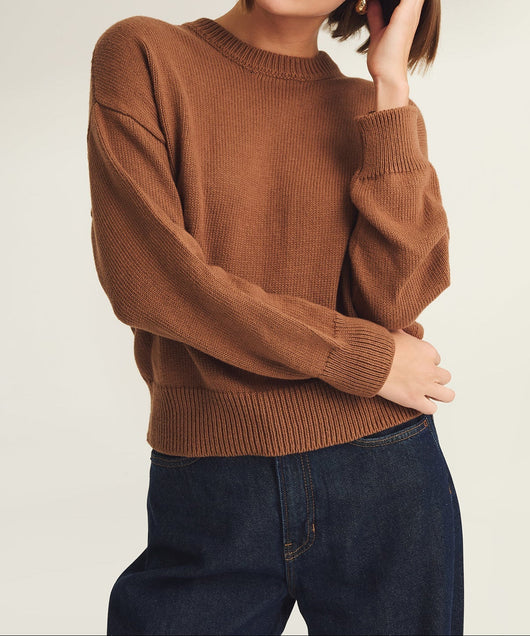 Damen Strickpullover mit Rundhalsausschnitt in lockerer Passform