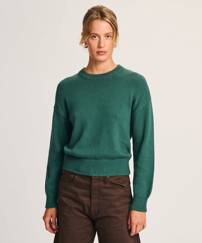Damen Strickpullover mit Rundhalsausschnitt in lockerer Passform