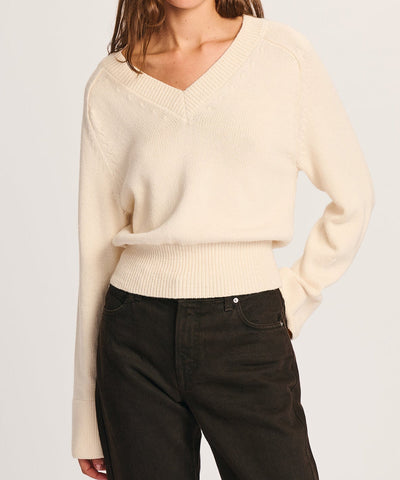 Damen Strickpullover mit V-Ausschnitt