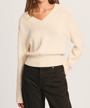 Damen Strickpullover mit V-Ausschnitt