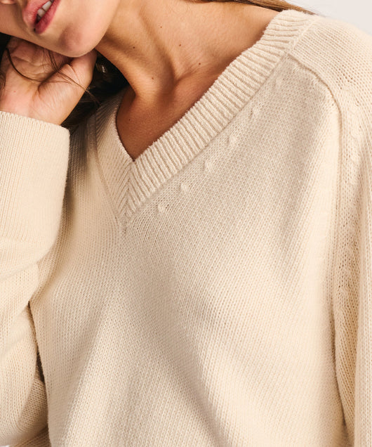 Damen Strickpullover mit V-Ausschnitt