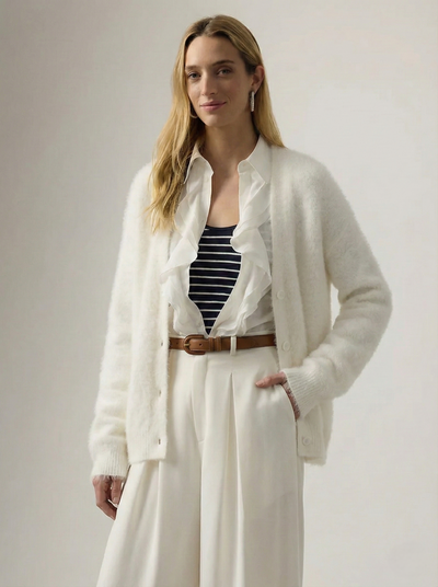 Damen warme Oversized-Strickjacke aus Kunstkaschmir