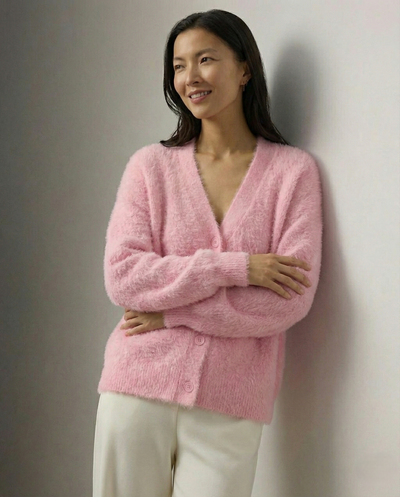 Damen warme Oversized-Strickjacke aus Kunstkaschmir