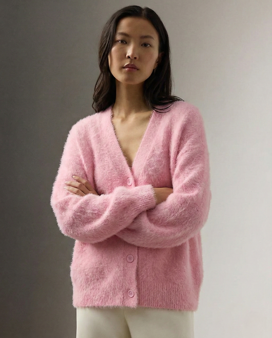 Damen warme Oversized-Strickjacke aus Kunstkaschmir