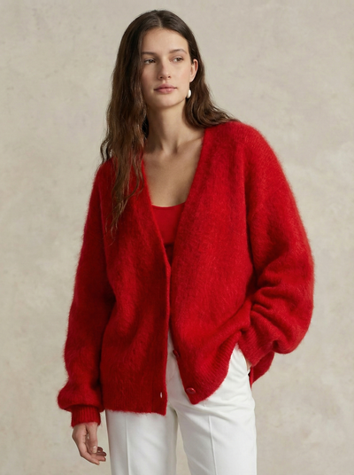 Damen warme Oversized-Strickjacke aus Kunstkaschmir