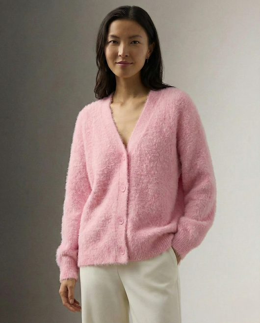 Damen warme Oversized-Strickjacke aus Kunstkaschmir