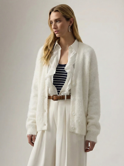 Damen warme Oversized-Strickjacke aus Kunstkaschmir