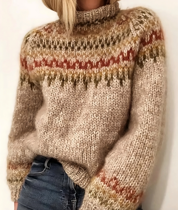 Kuscheliger Rollkragenpullover für Damen in Woll-Optik