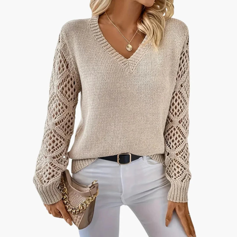 Damen Feinstrickpullover mit V-Ausschnitt – Leicht & Vielseitig