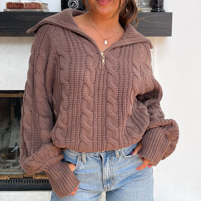 Damen Pullover mit Daumenschlaufen