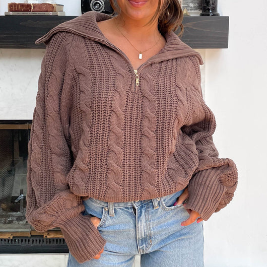 Damen Pullover mit Daumenschlaufen