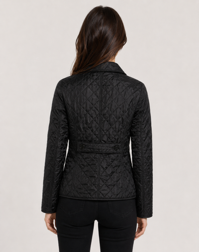 Damen leichte Steppjacke mit Kragen und Knopfverschluss