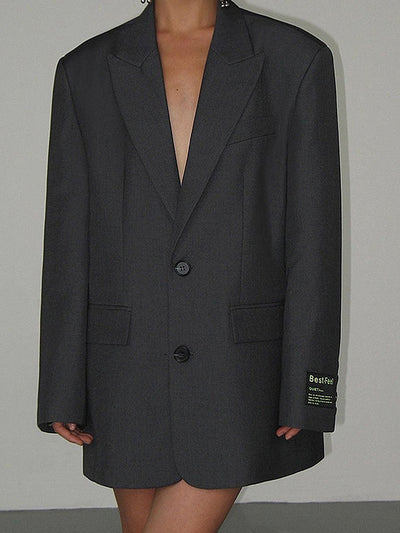Damen Oversized-Blazer mit klassischem Reverskragen