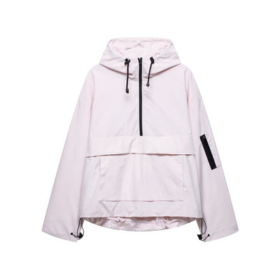 Damen Regenjacke mit Kapuze und Reißverschluss