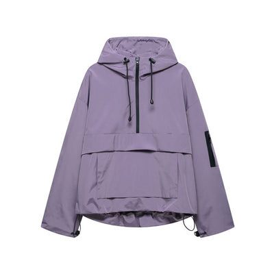 Damen Regenjacke mit Kapuze und Reißverschluss