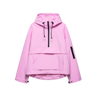 Damen Regenjacke mit Kapuze und Reißverschluss