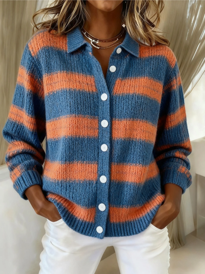 Damen Flanellbluse mit Karomuster und Knopfleiste