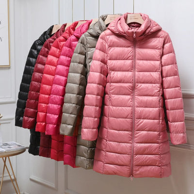 Damen leichte Übergangsjacke mit abnehmbarer Kapuze