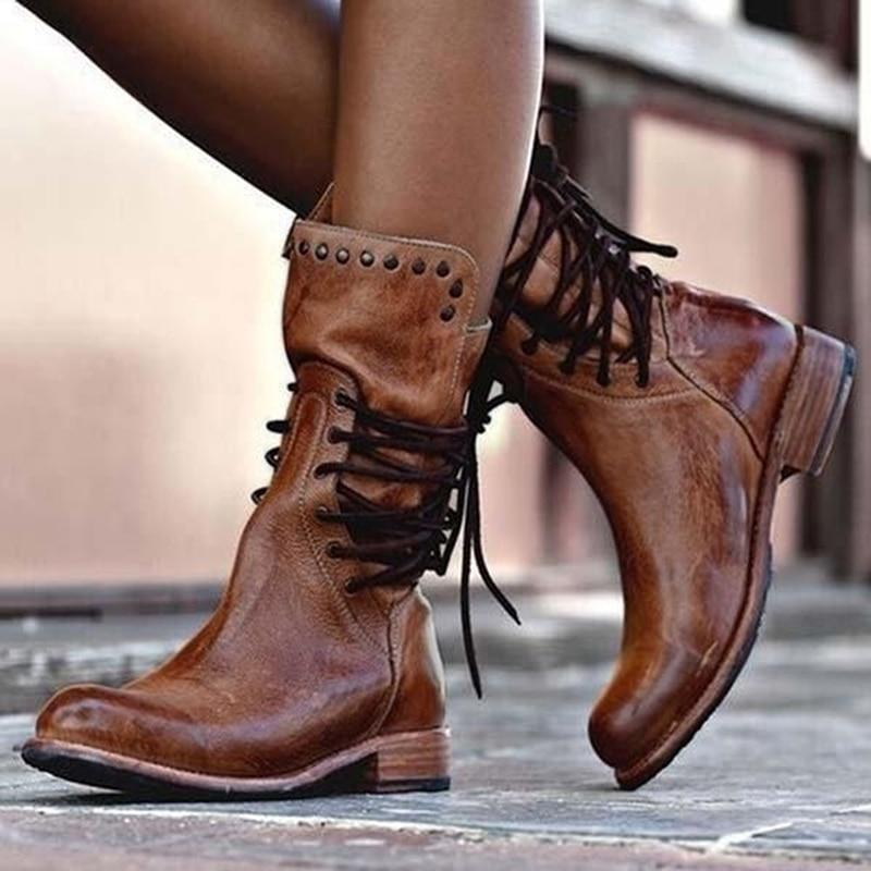 Christel – Stiefeletten mit Vintage-Schnürung