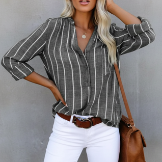 Damen Streifen-Shirt aus Baumwolle