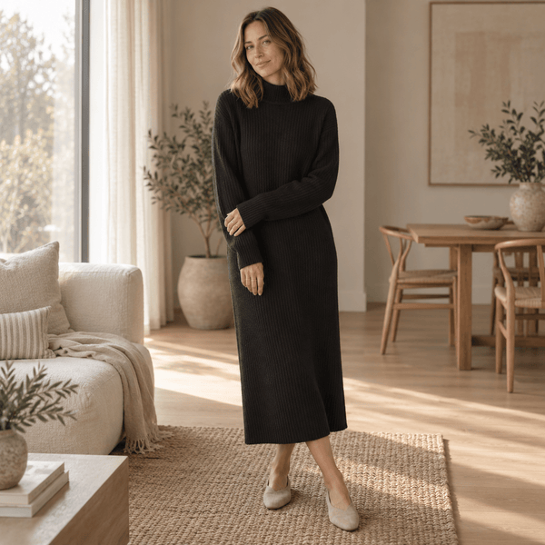 Maxi-Strickkleid Karin – Lang & Locker