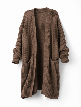 Aldvina | Damen Lange Strickjacke Oversize