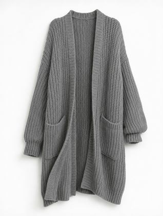 Aldvina | Damen Lange Strickjacke Oversize
