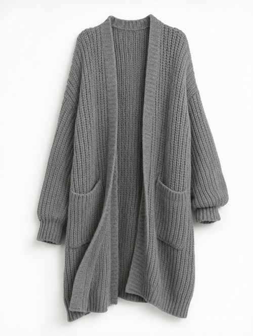 Aldvina | Damen Lange Strickjacke Oversize
