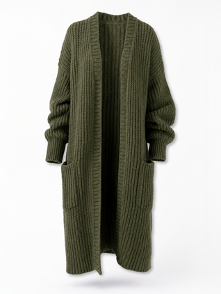 Aldvina | Damen Lange Strickjacke Oversize