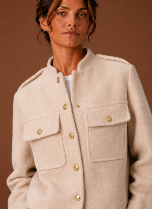 Damen Kurzjacke mit Knopfleiste