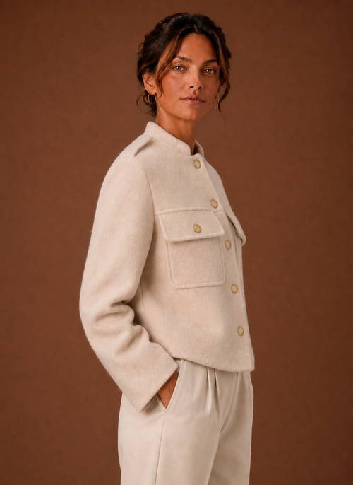 Damen Kurzjacke mit Knopfleiste
