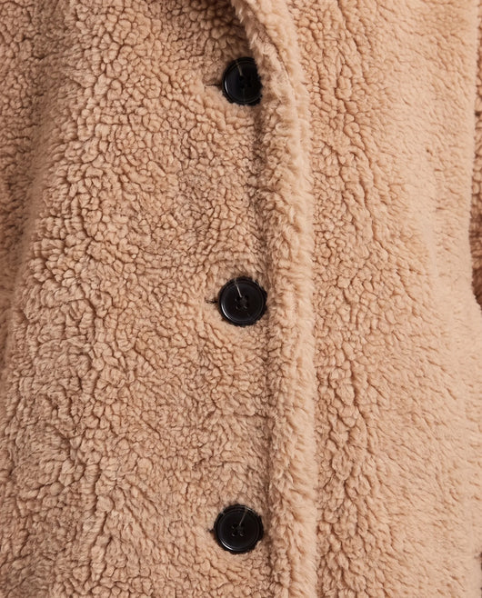 Delphine Teddymantel lang – Khaki