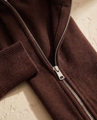 Winnie Strick-Set mit weiter Hose – Schokobraun